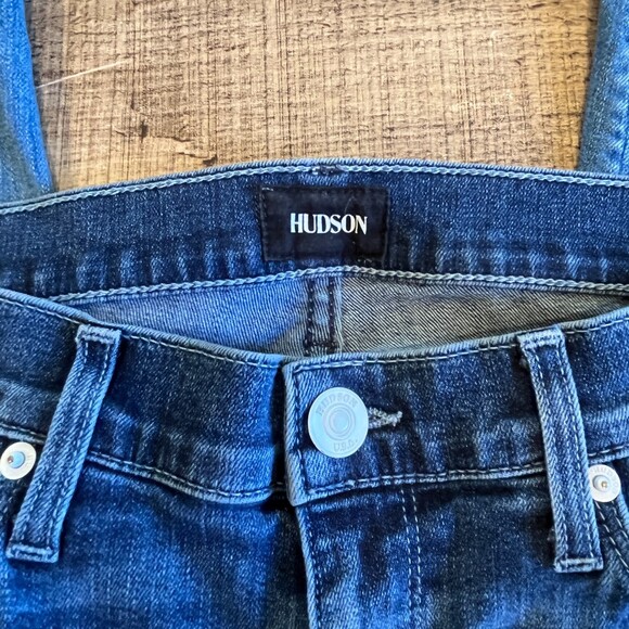 Hudson Denim Jeans Isla Midrise Raw Hem Patchwork Size 27 - Picture 6 of 7